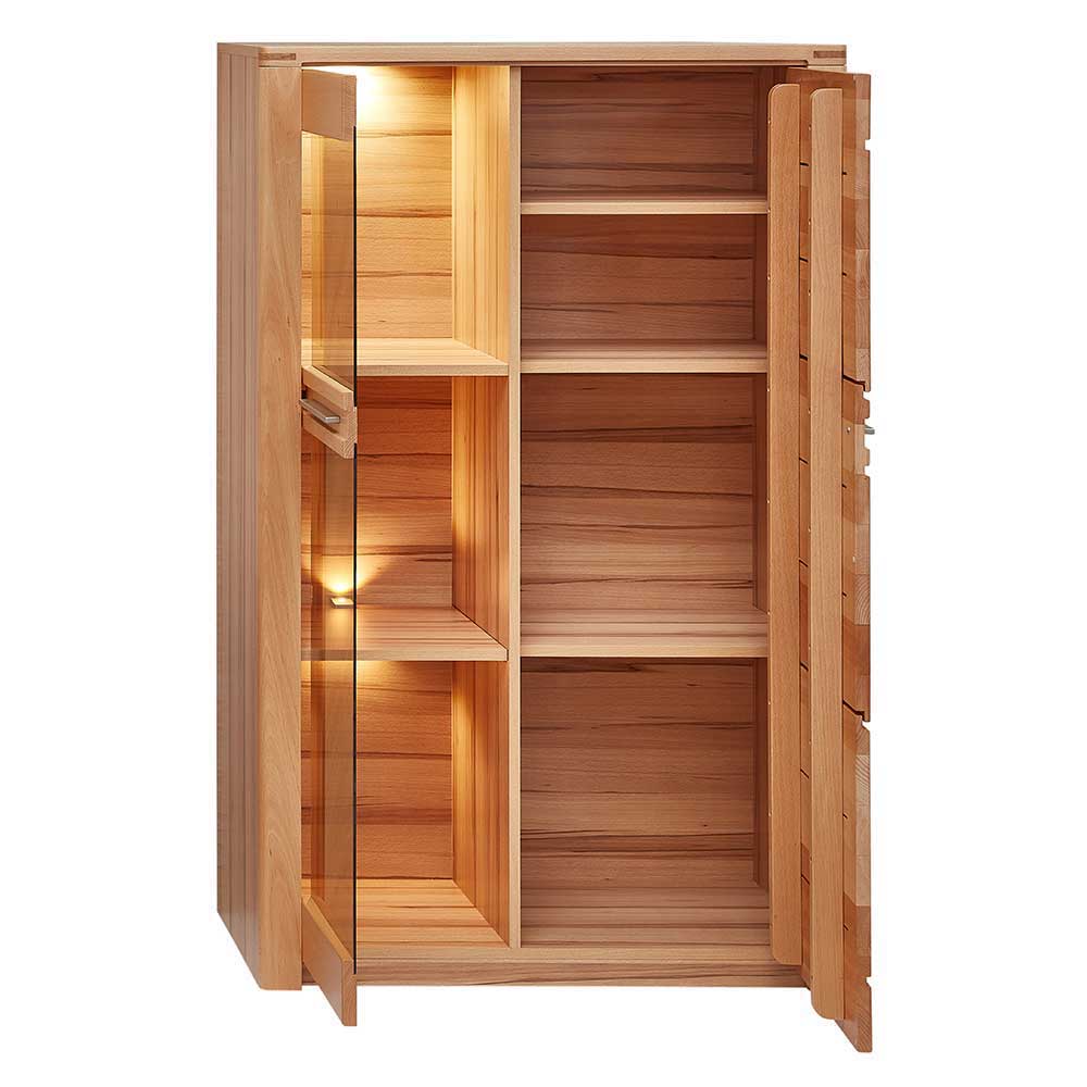 Wohnzimmer TV Anbauwand Möbelset - Amyonta (vierteilig)