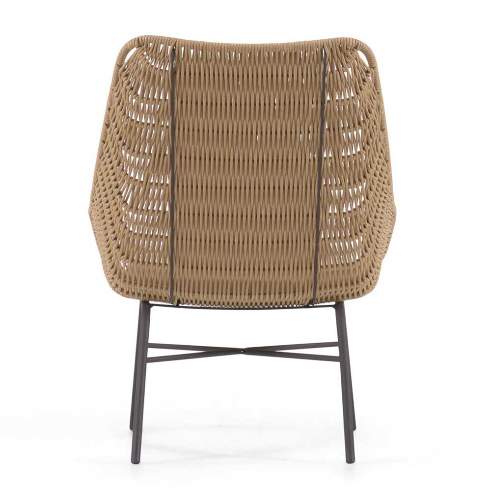 Loungestuhl aus Kordelgeflecht in Beige - Abecra (2er Set)