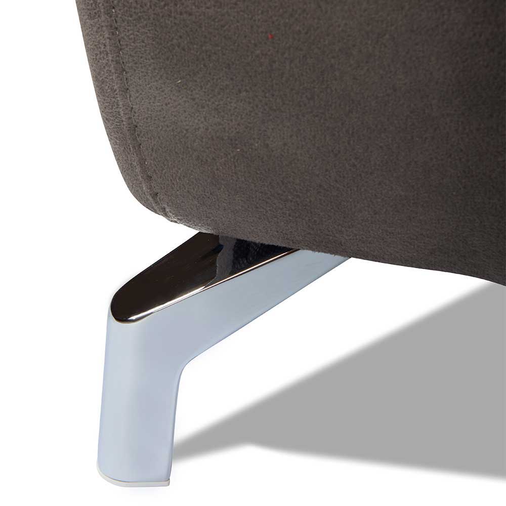 Microfaser Dreisitzer Sofa in Braun - Yisela
