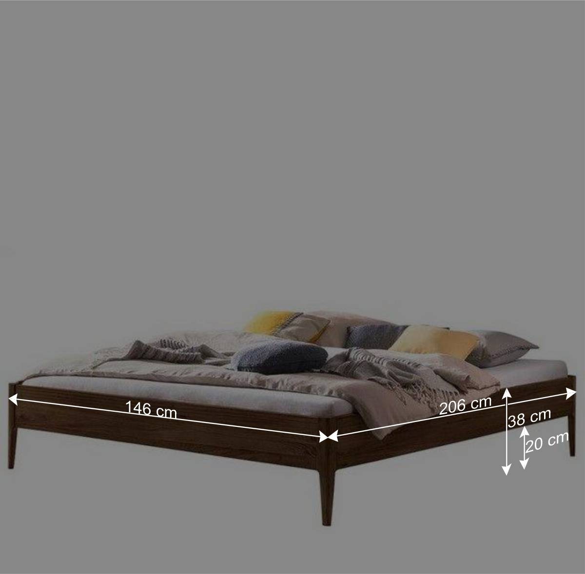 Bett ohne Kopfteil in 140x200 cm - Josula