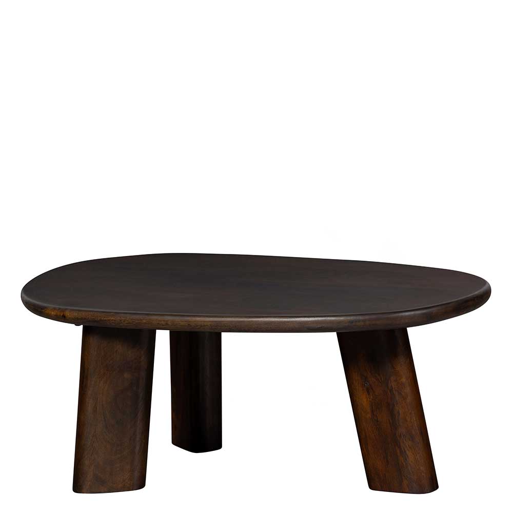 Mangoholz Couchtisch in Walnussfarben - Luvenicos