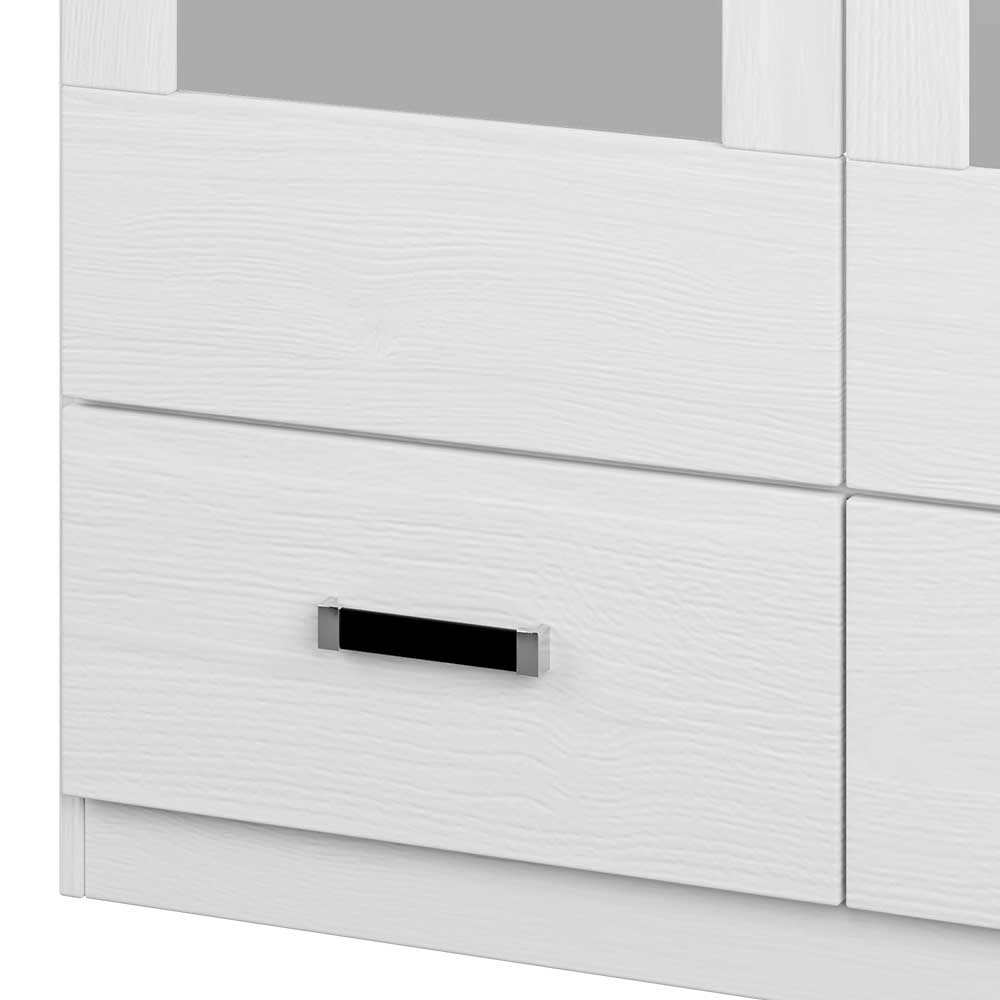 100x245x57 Spiegel Kleiderschrank in Weiß - Imtreba