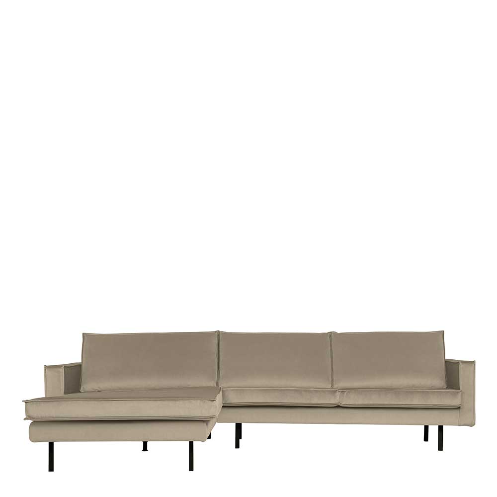 L Sofa in Khaki und Schwarz - Retro Style - Afeiro
