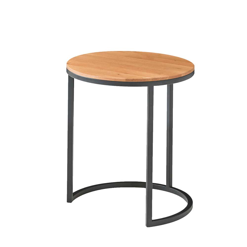39cm runder Tisch mit Asteiche Platte - Garamba
