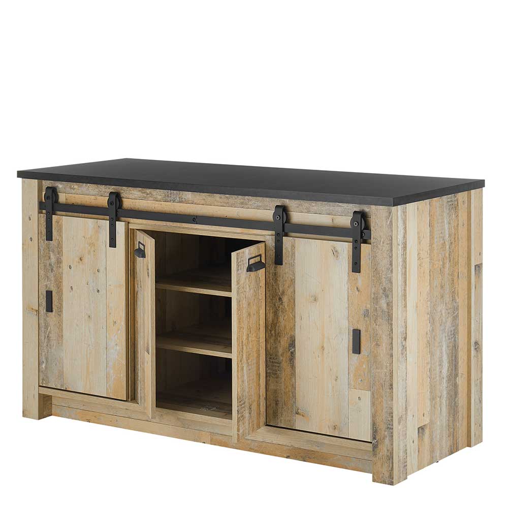 161x93x64 Küche Anrichte in Holz verwittert - Garisa