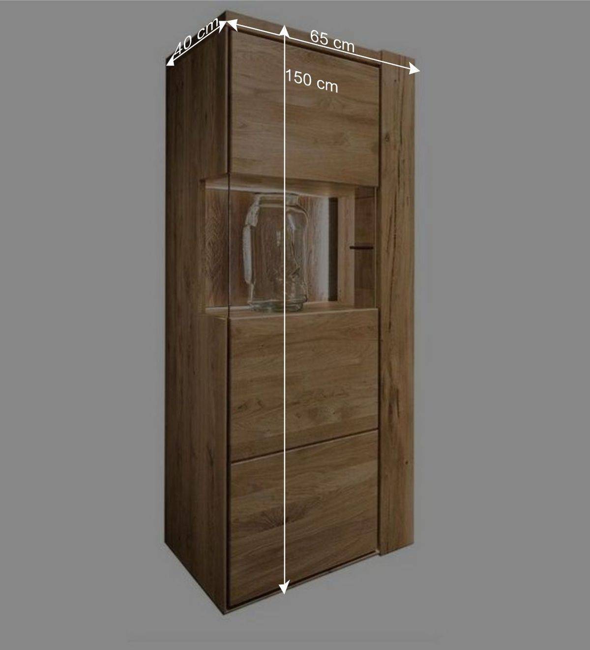 Wohnzimmervitrine aus geöltem Massivholz - Slaraduva