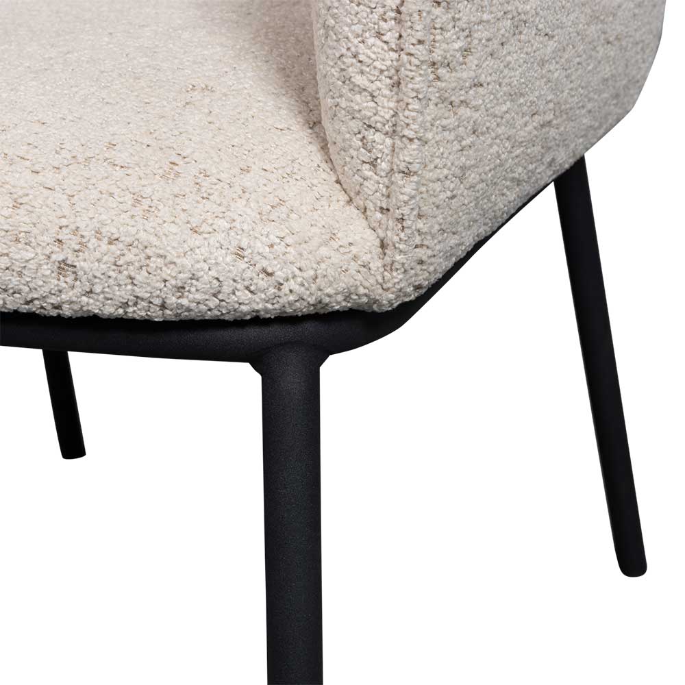 Esstisch Sessel in Beigegrau Boucle - Ayfina