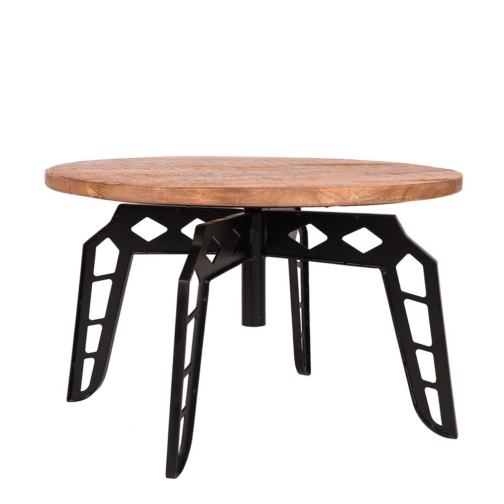 Designer Wohnzimmertisch mit runder Holzplatte - Vild