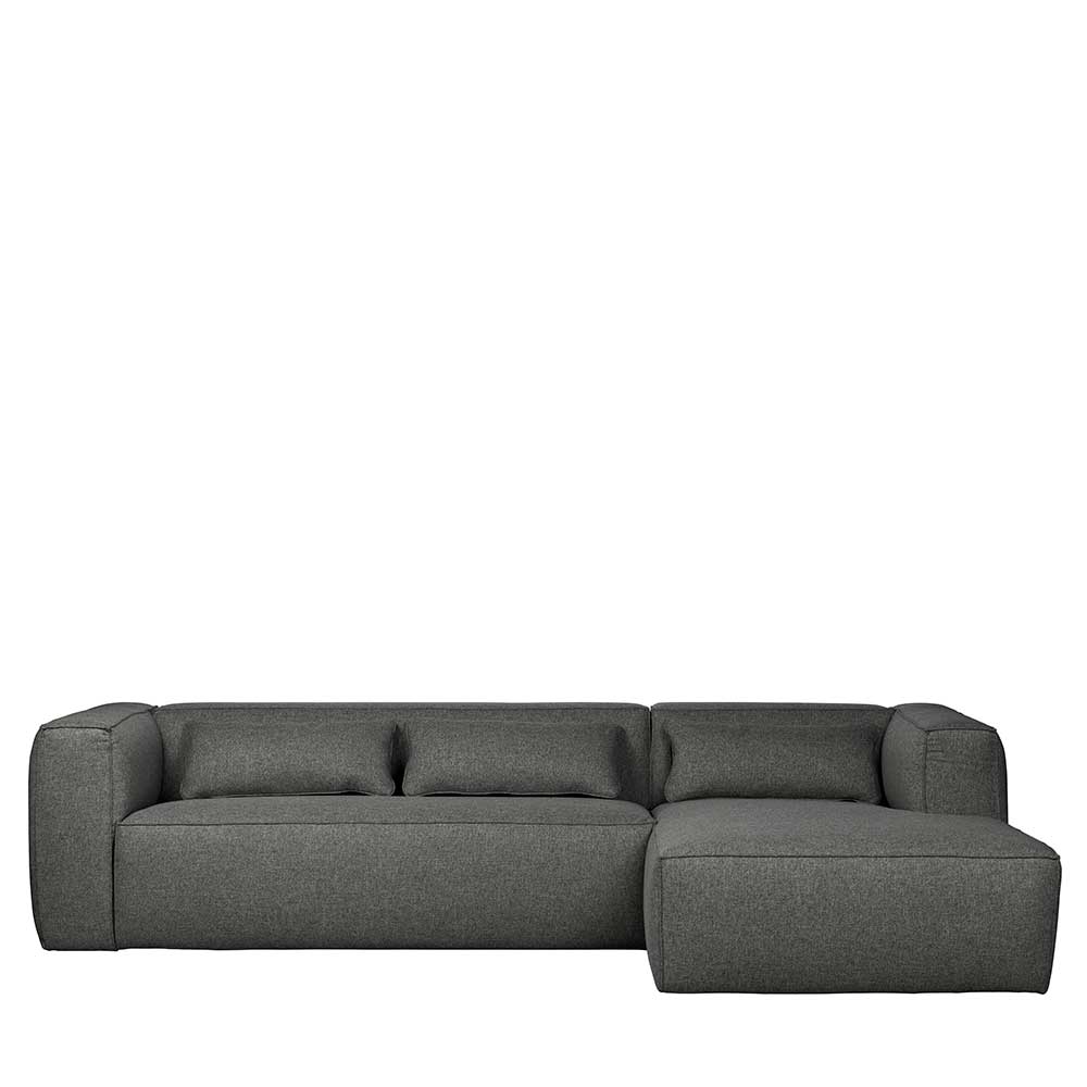 Modernes Ecksofa in Grau Webstoff - Washington
