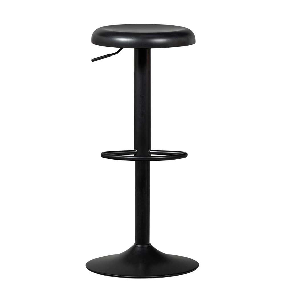 Schwarzer Barhocker aus Metall - höhenverstellbar - Casna