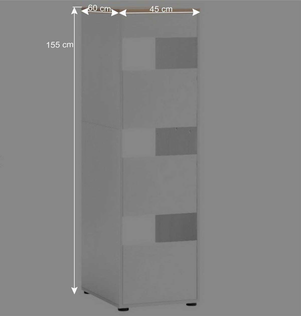 Wäschesammler Schrank in Mattweiß - Piava