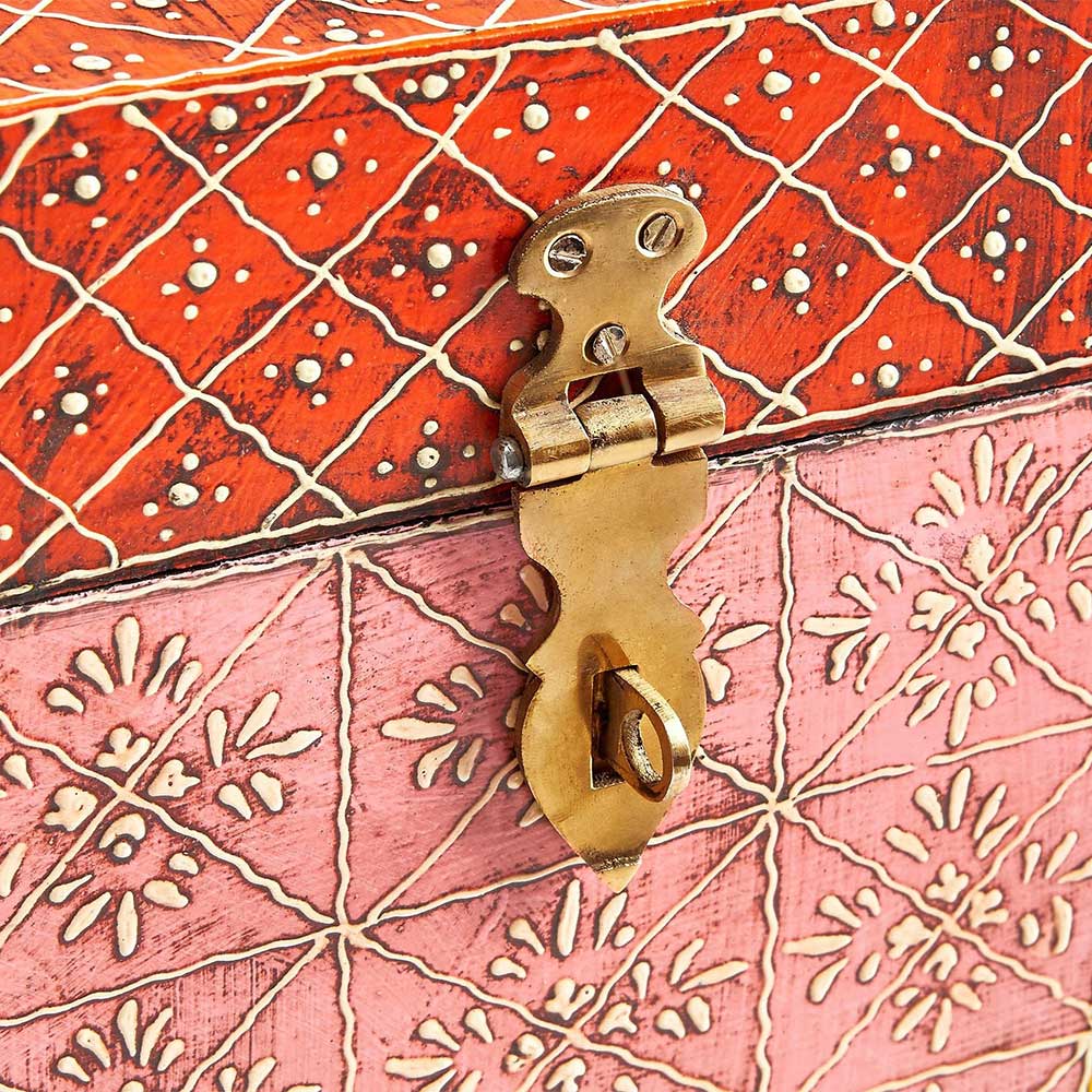 Bunte Holztruhe im Orientalischen Stil - Lilano