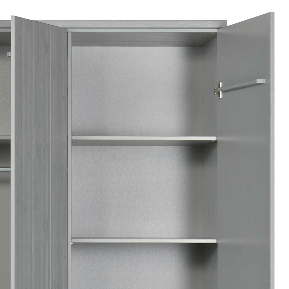 Massiver Kleiderschrank in Betongrau - Tastria