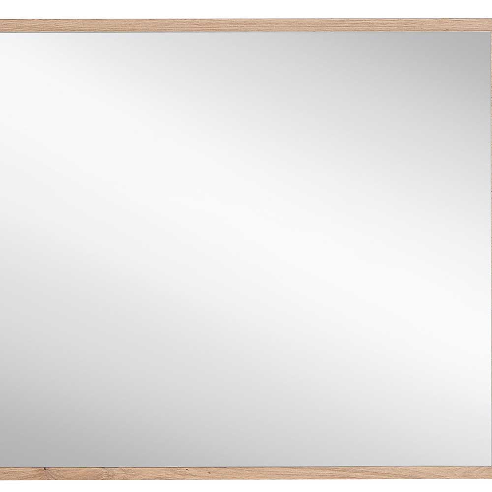 80x70x2 Hängespiegel mit Rahmen in Holzoptik - Kuetra