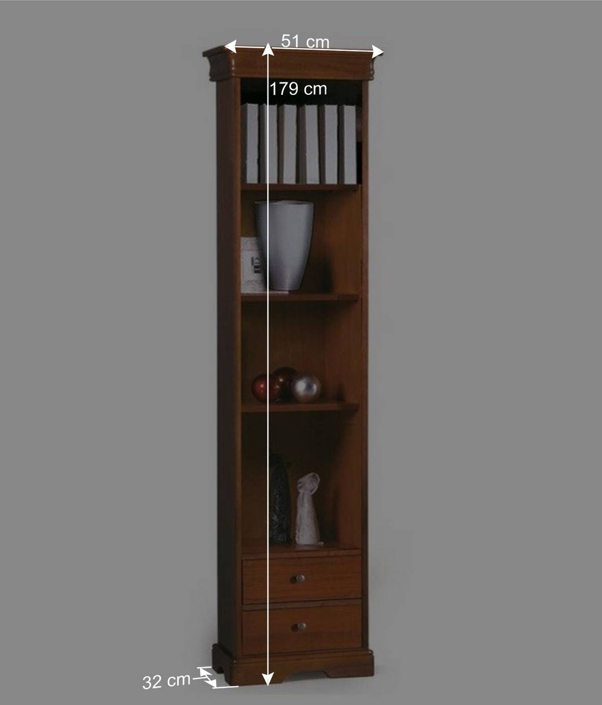 51 cm breites Regal mit zwei Schubladen - Lemerzi