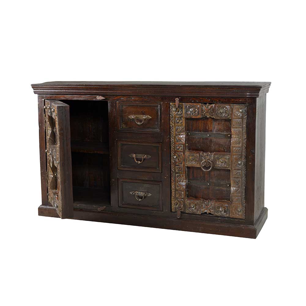 Massivholz Sideboard Solapura aus Teak
