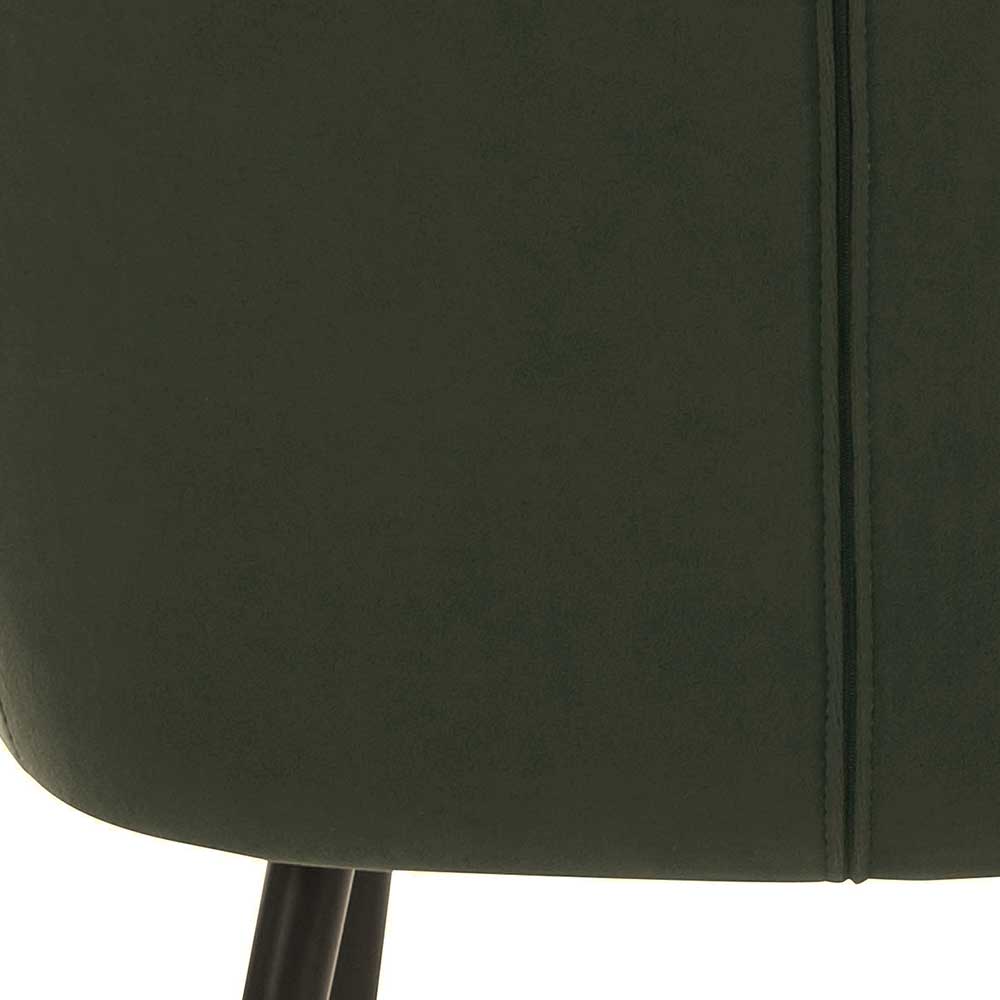Dunkelgrüne Armlehnenstühle aus Samtvelours - Fegaria (2er Set)