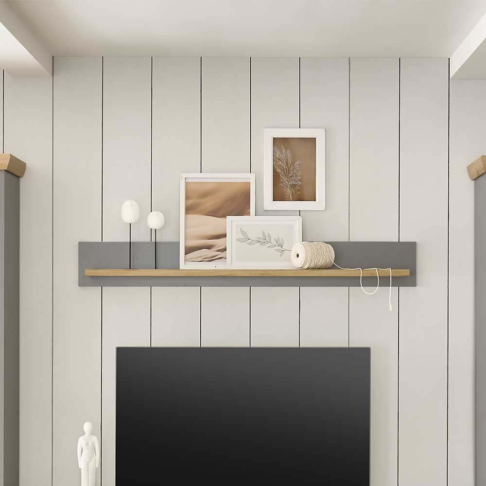 Country Wandboard in Lichtgrau & Eiche Optik - Buleta