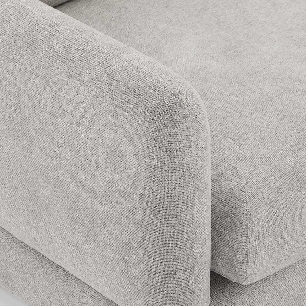 L-Design Dreisitzer Sofa in Hellgrau - Gozoa