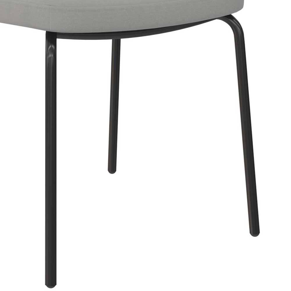 Polsterstühle in Grau und Schwarz - Semrosa (2er Set)