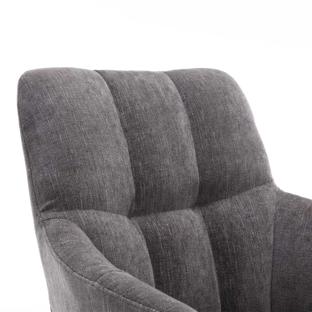Esstischsessel in Grau Strukturstoff - Gicanta (2er Set)