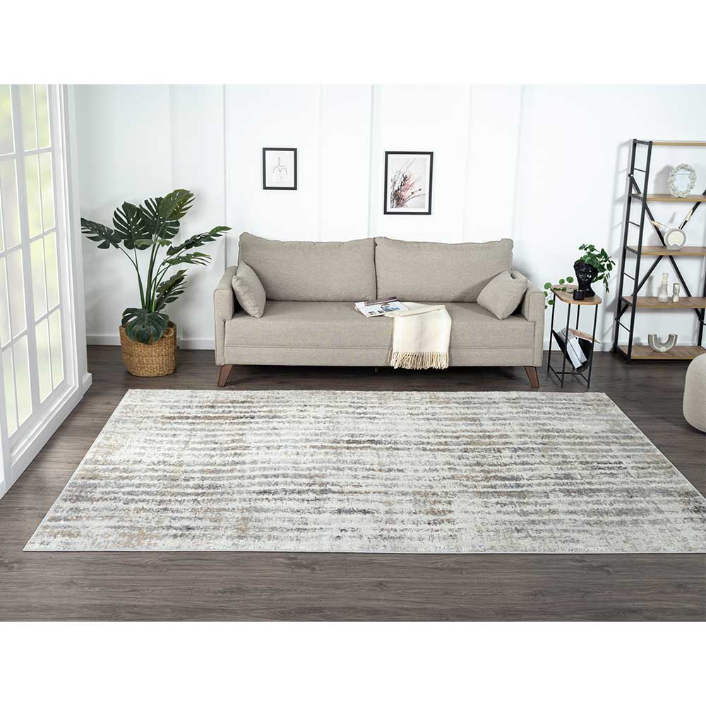 Kurzflor Teppich mit Struktur modern - Lusanne