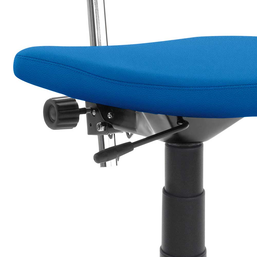 Office Drehstuhl in Blau Kunstleder - Marocana