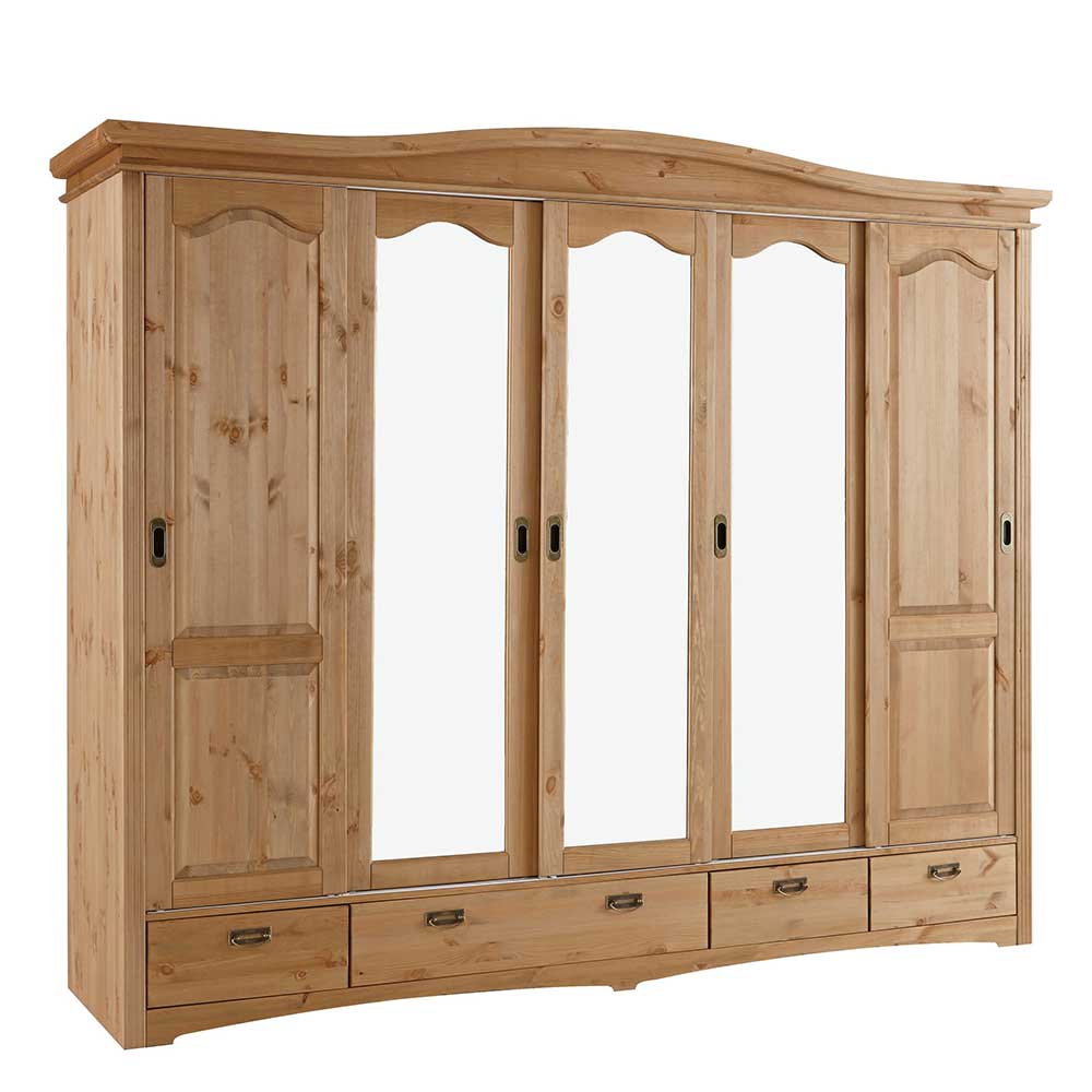 Holz Landhaus Schrank mit Schiebetüren - Vocoja