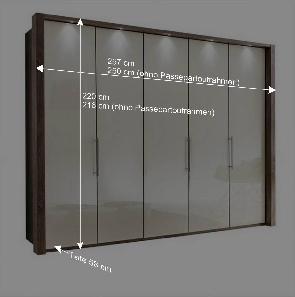 Schlafzimmerschrank Filmau in Cremeweiß
