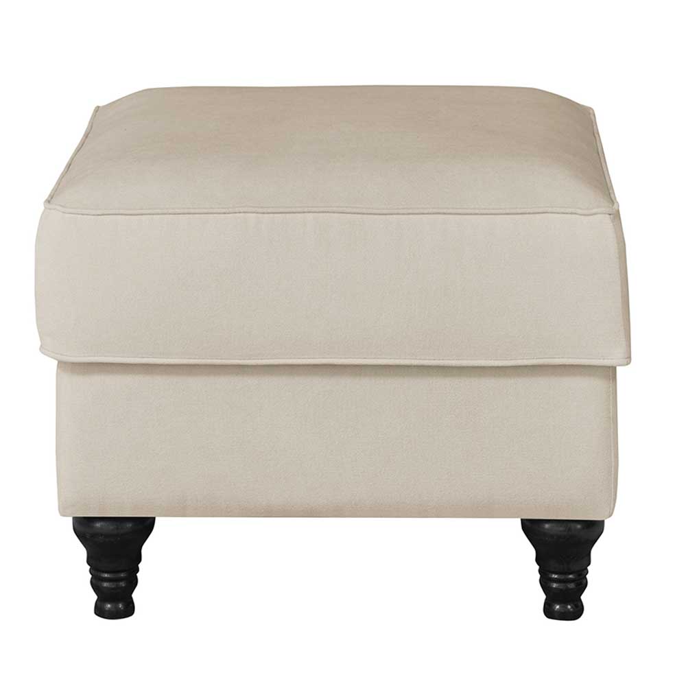 Gepolsterter Hocker im Vintage Landhaus Look - Merandes
