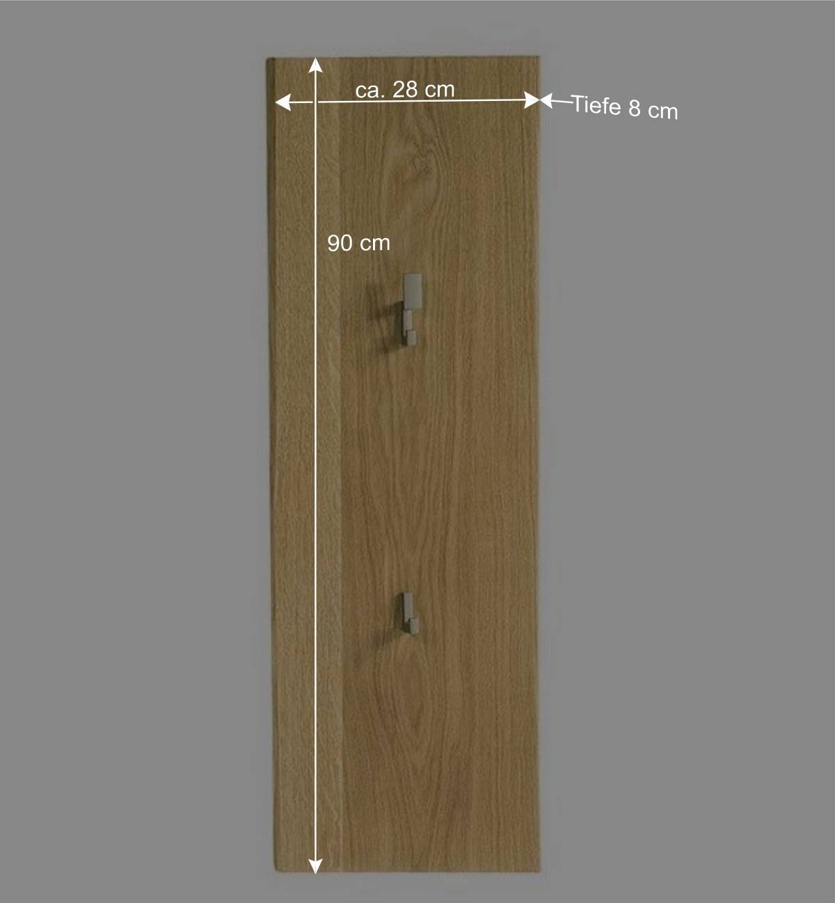 Holz Garderoben Set aus Eiche - Avidora (vierteilig)