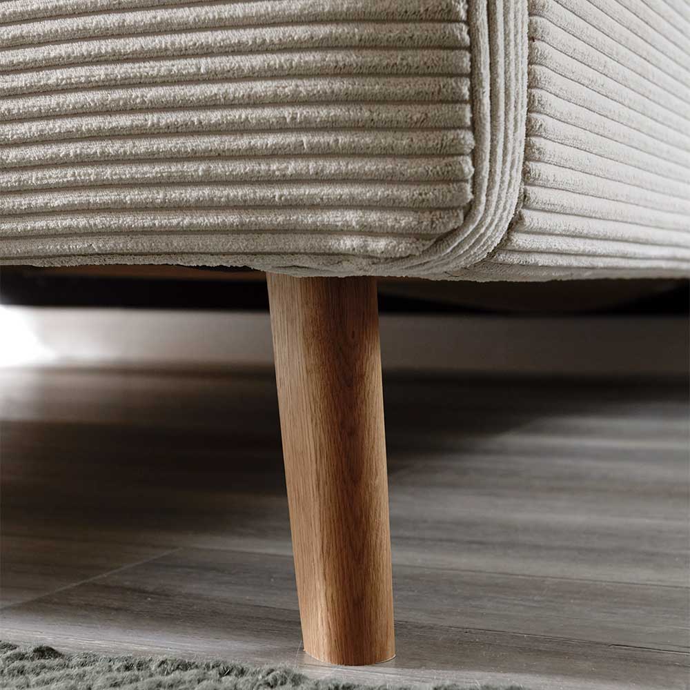 Cord Doppelbett in Beige - Assjan