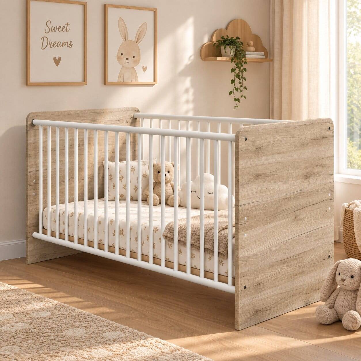 Kinder Gitterbett mit Schublade - Jilamenda
