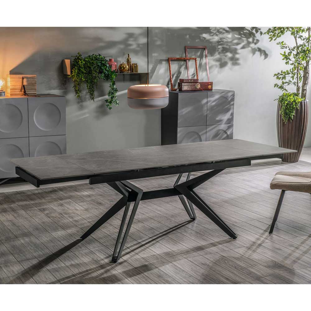 Kulissentisch mit zwei Platten aus Keramik - Cherry