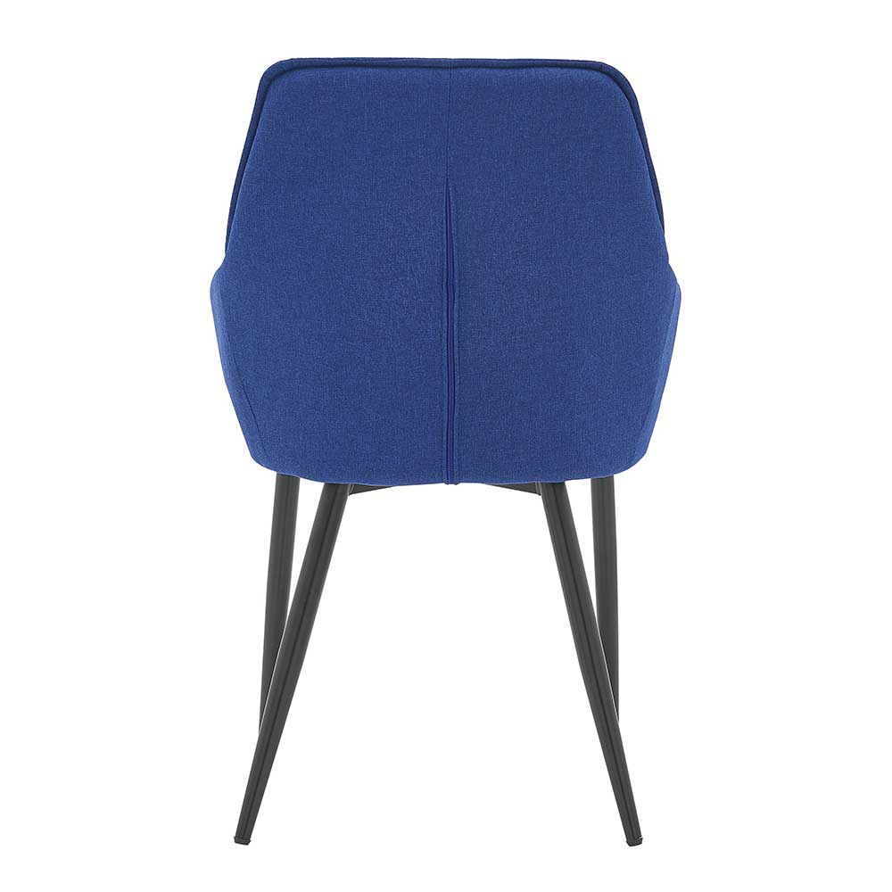 Moderner Tischsessel mit Leinen in Blau - Austino