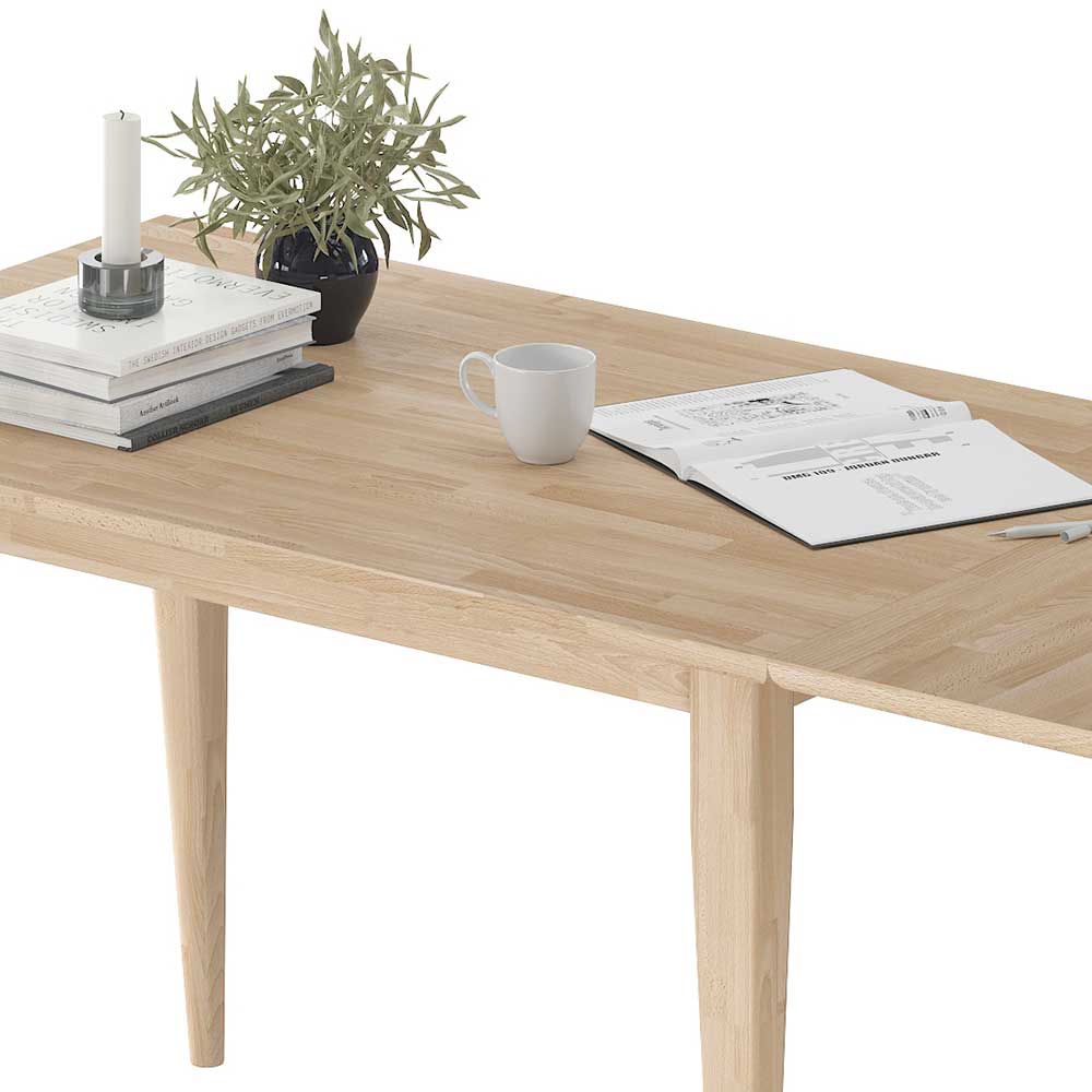 Skandi Chic Klappen Tisch aus Eiche Bianco - Serina