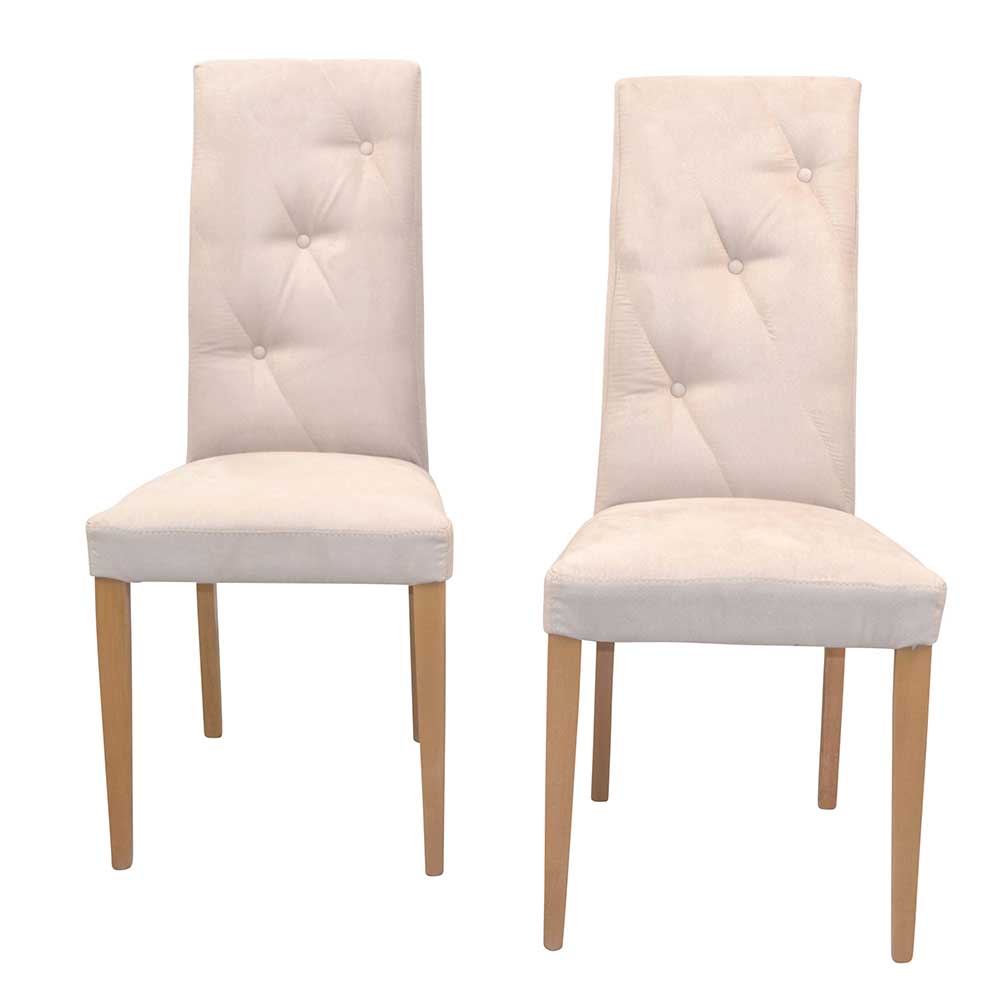 Eleganter Stuhl in Beige - Mero (2er Set)