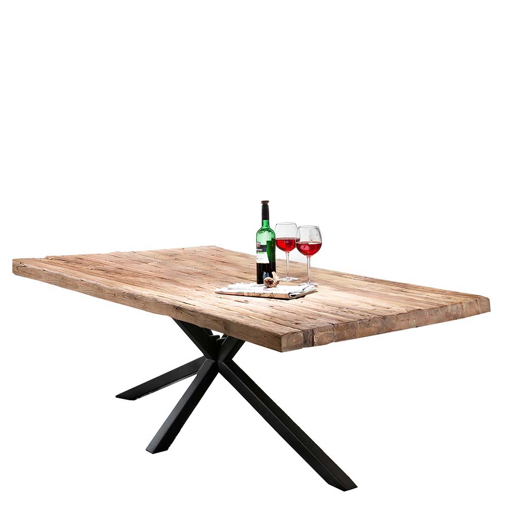 Industrial Esstisch aus recyceltem Teakholz - Doan