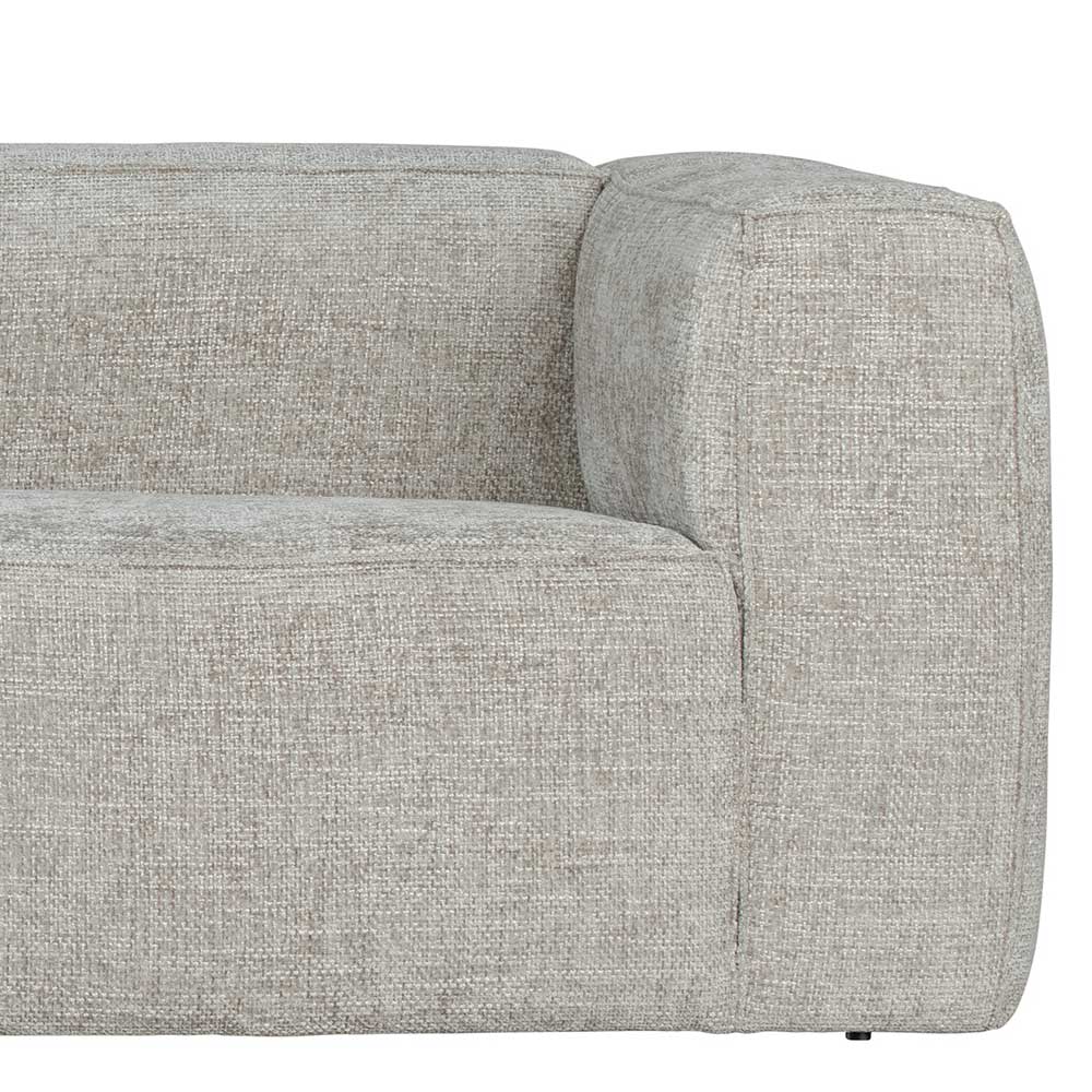 Polsterecke aus Strukturstoff Beige - Pulany