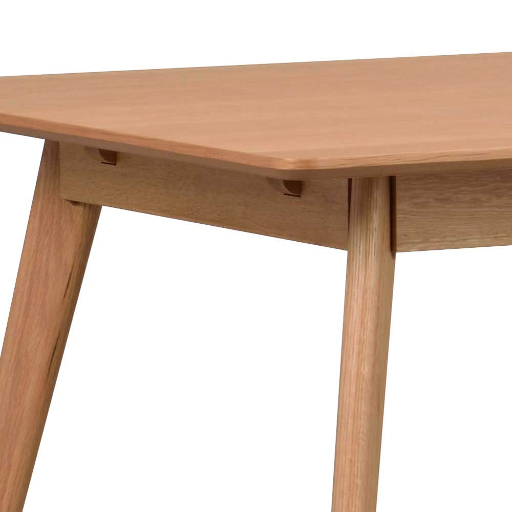 190x90 Retro Esszimmertisch mit Eiche Furnier - Adunia