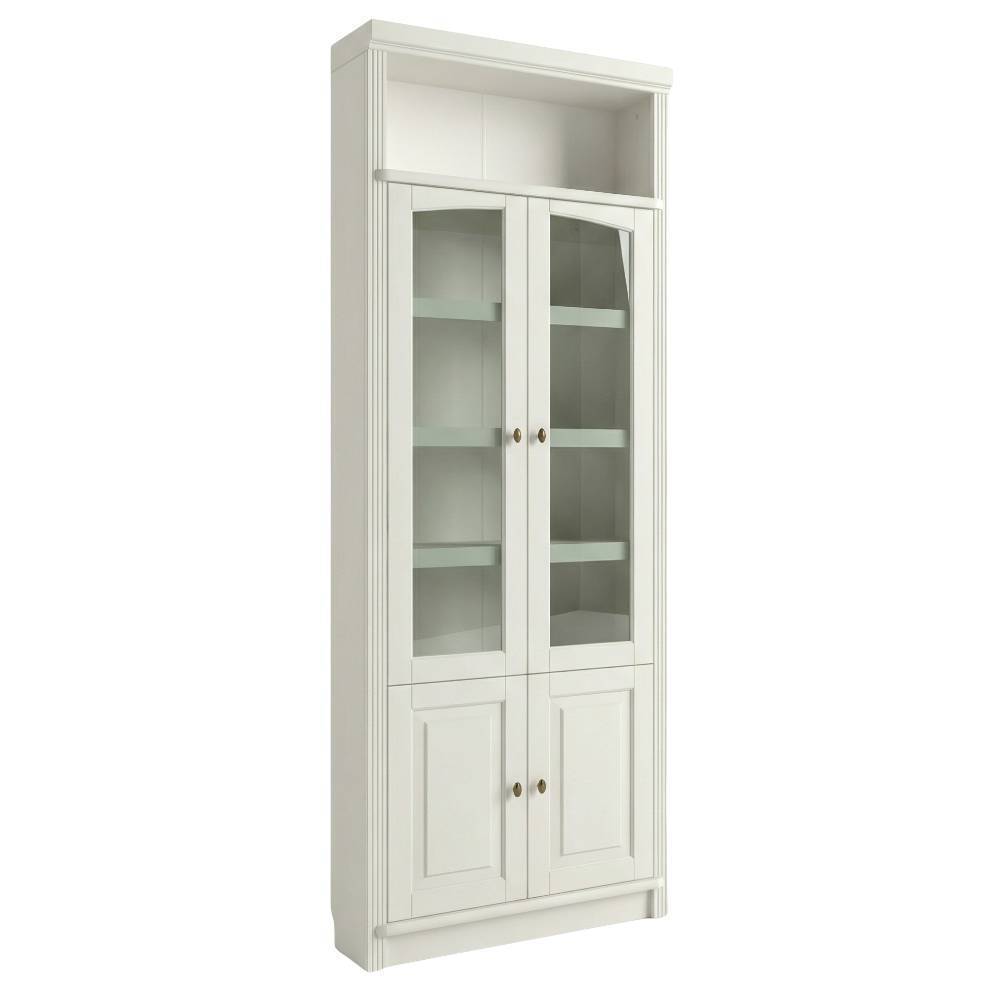 Bücherschrank-Vitrine in Cremeweiß - Timos