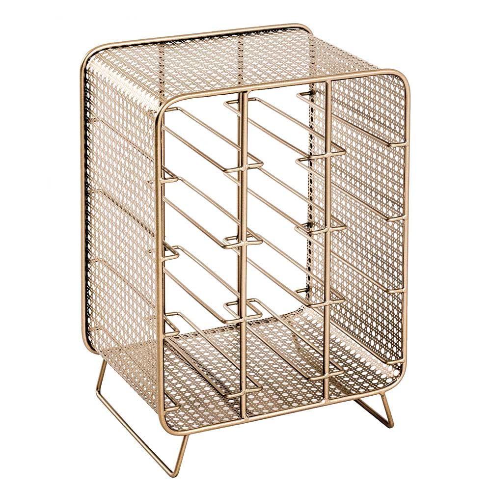 30x46x24 Weinregal aus Stahl in Gold - Loukan
