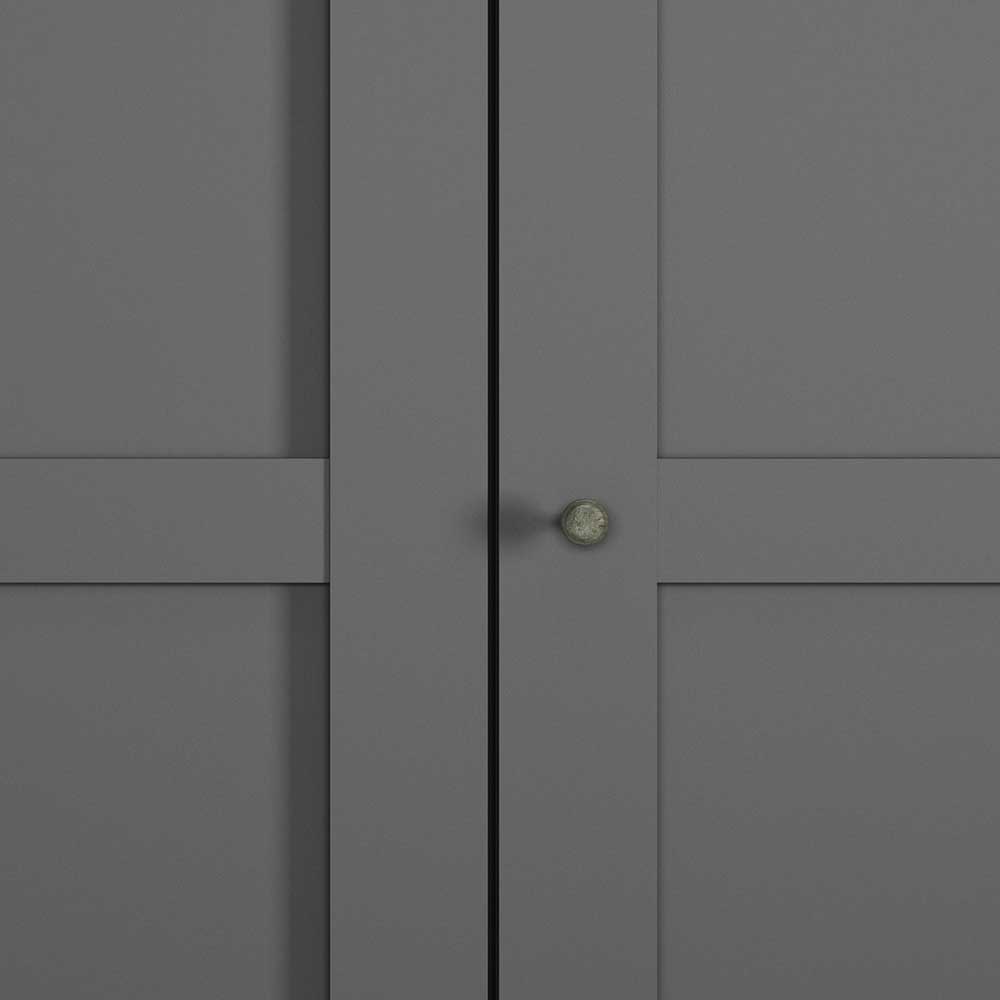 Kleiderschrank 3-türig mit Metallgriffen - Mataram