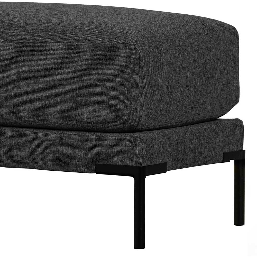 Wohnzimmer Sitzhocker in Dunkelgrau - Marietta
