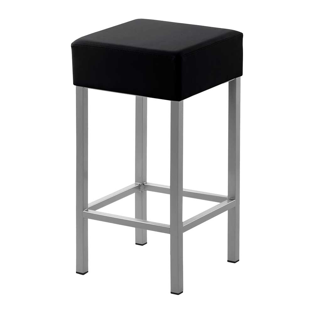 34x65x34 Hocker mit Stoffsitz Schwarz - Emrada