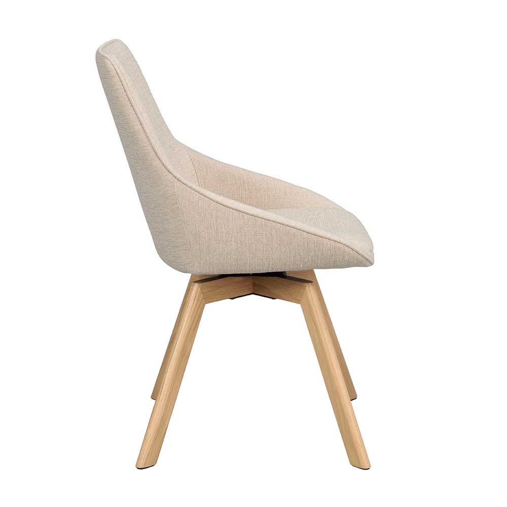 Esstisch Drehstuhl in Creme - Tokatos (2er Set)