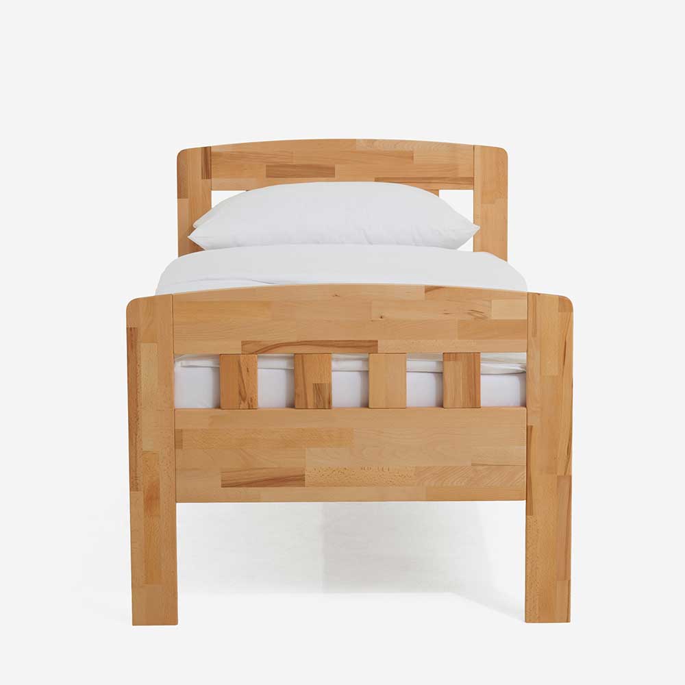 Kernbuche-Einzelbett Norja auch in Übergrößen (zweiteilig)