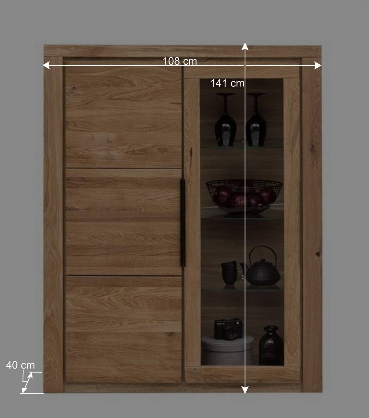Wohnzimmer Anbauwand teilmassiv - Nelenia (vierteilig)