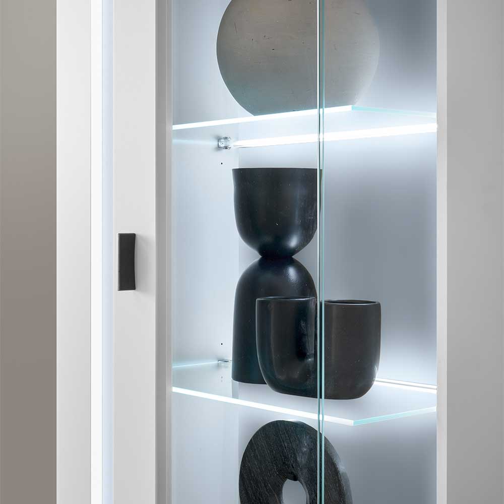 Schmaler Vitrinenschrank mit LED Beleuchtung - Tirol