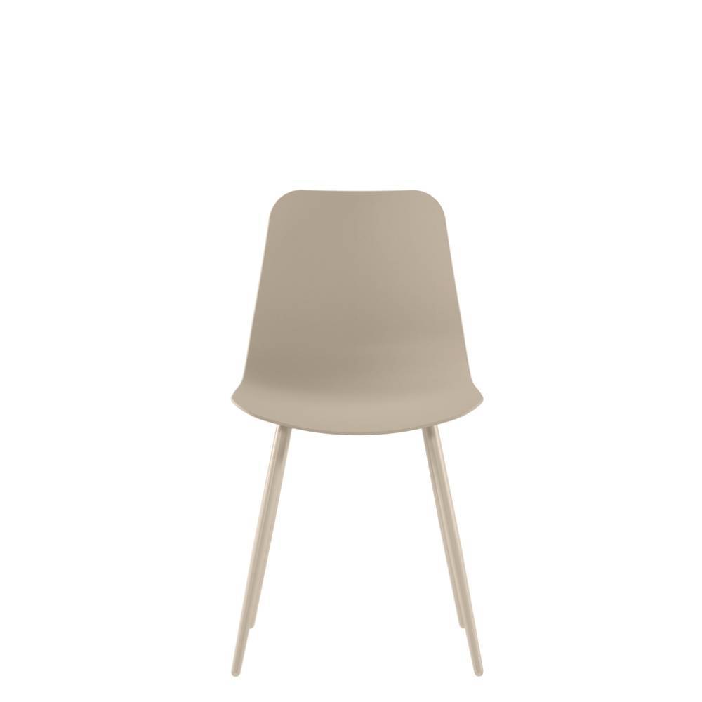 Esstisch-Schalenstuhl in Beige - Lurianno (4er Set)